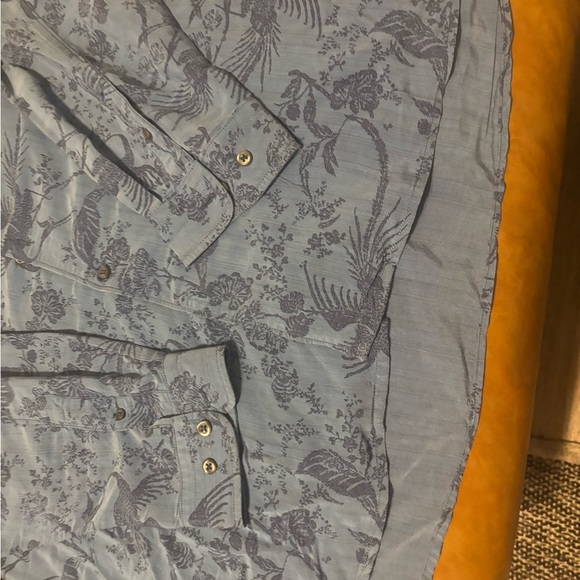 Tommy Bahama Men’s XL Collared Longsleeve Hawaiian Blue Floral Comfy - Picture 10 of 12